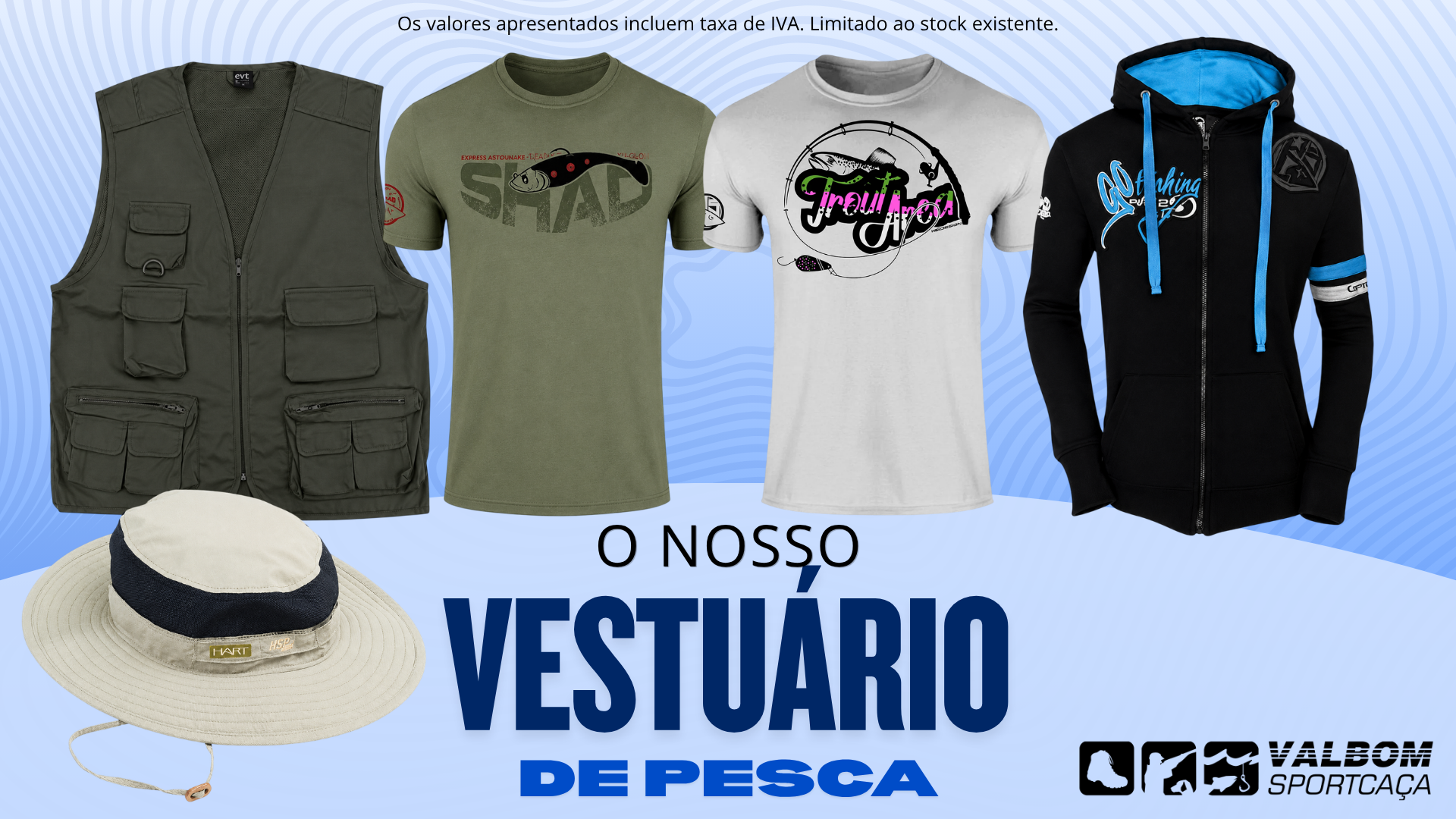 Vestuário de pesca